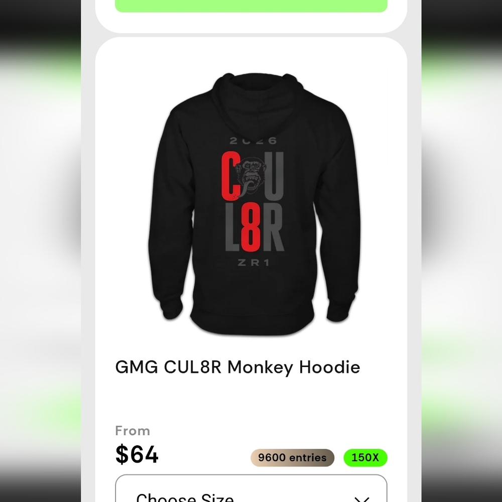 Gas Monkey CUL8R Zr1 Hoodie